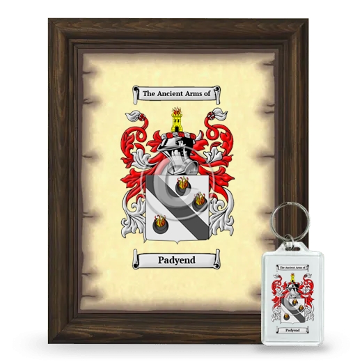 Padyend Framed Coat of Arms and Keychain - Brown