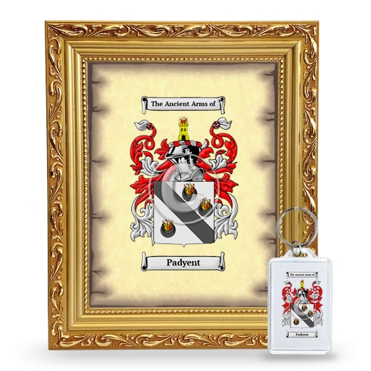 Padyent Framed Coat of Arms and Keychain - Gold