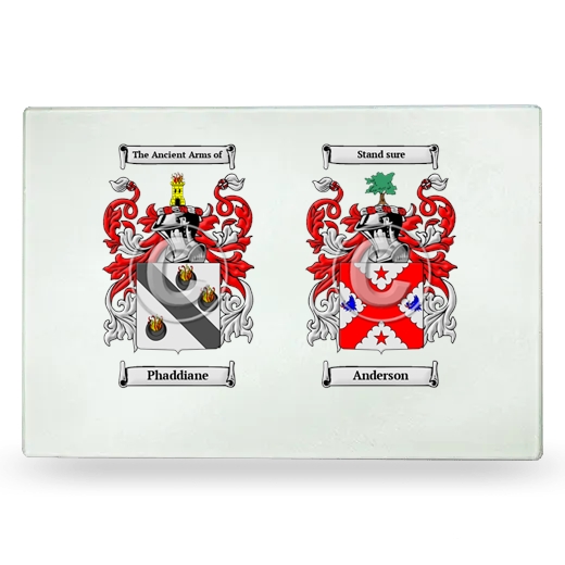 Double Coat of Arms Glass Cutting Board