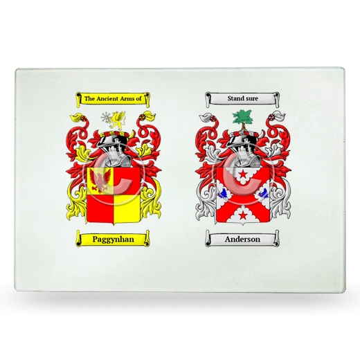 Double Coat of Arms Glass Cutting Board