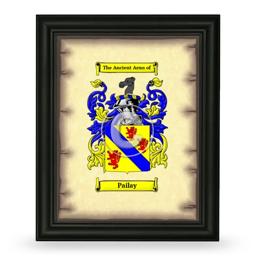 Pailay Coat of Arms Framed - Black