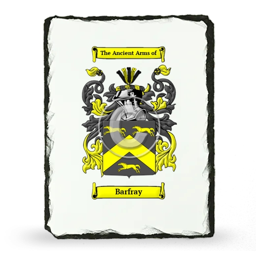 Barfray Coat of Arms Slate