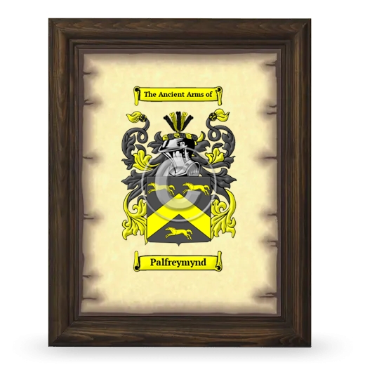 Palfreymynd Coat of Arms Framed - Brown