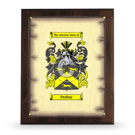 Parfray Coat of Arms Plaque