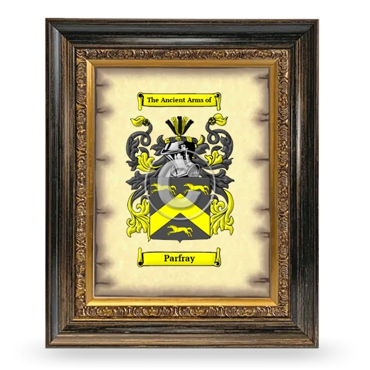 Parfray Coat of Arms Framed - Heirloom