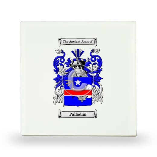 Palladini Small Ceramic Tile with Coat of Arms