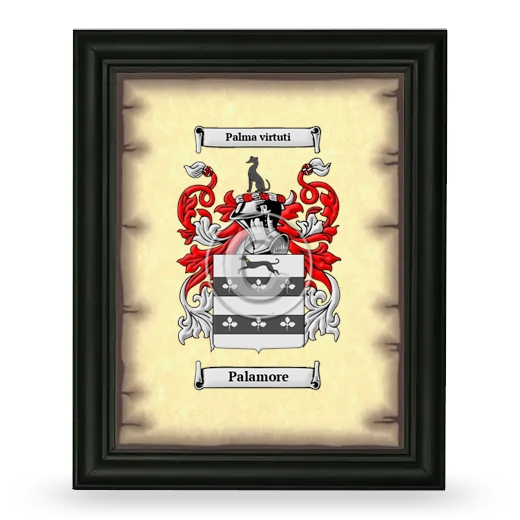 Palamore Coat of Arms Framed - Black