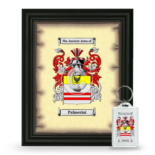 Palmerini Framed Coat of Arms and Keychain - Black