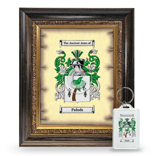 Paluds Framed Coat of Arms and Keychain - Heirloom