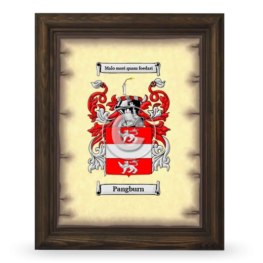 Pangburn Coat of Arms Framed - Brown