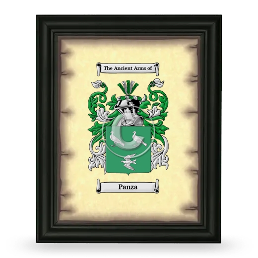Panza Coat of Arms Framed - Black