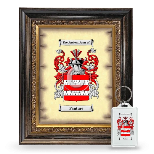 Panture Framed Coat of Arms and Keychain - Heirloom