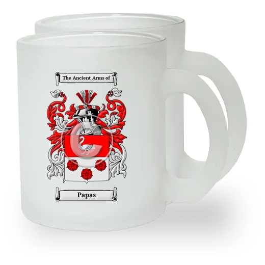 Papas Pair of Frosted Glass Mugs