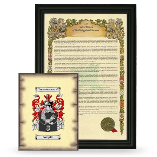Pamplin Framed History and Coat of Arms Print - Black