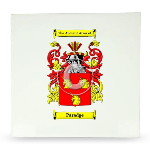 Paradge Large Ceramic Tile with Coat of Arms