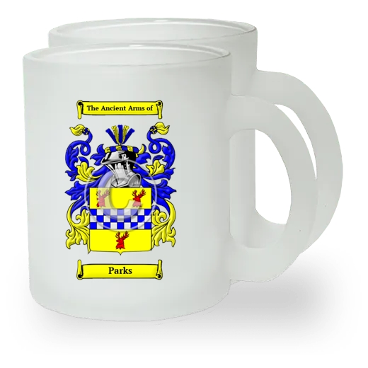 Parks Pair of Frosted Glass Mugs