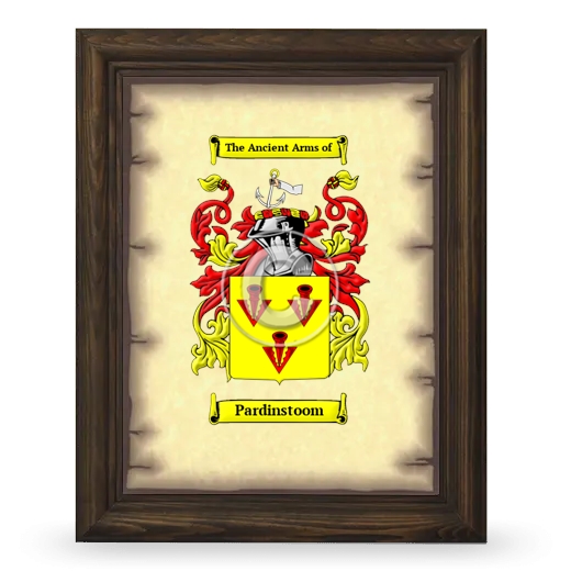 Pardinstoom Coat of Arms Framed - Brown