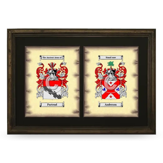 Double Coat of Arms Framed - Brown