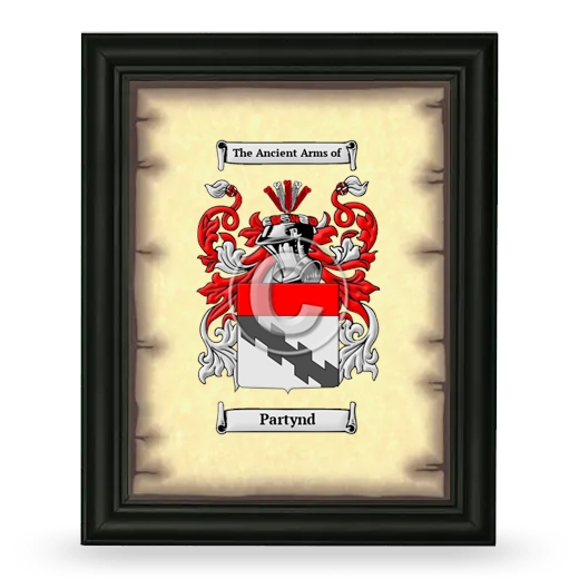 Partynd Coat of Arms Framed - Black