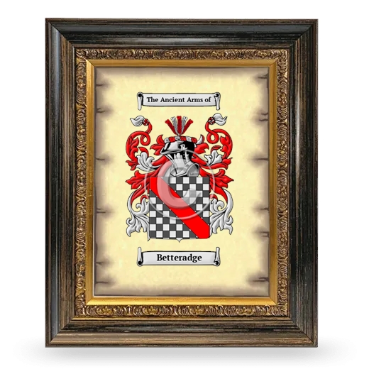 Betteradge Coat of Arms Framed - Heirloom