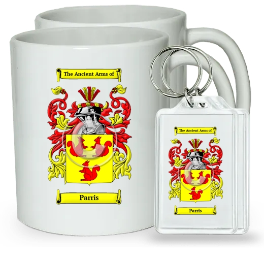 Parris Pair of Coffee Mugs and Pair of Keychains