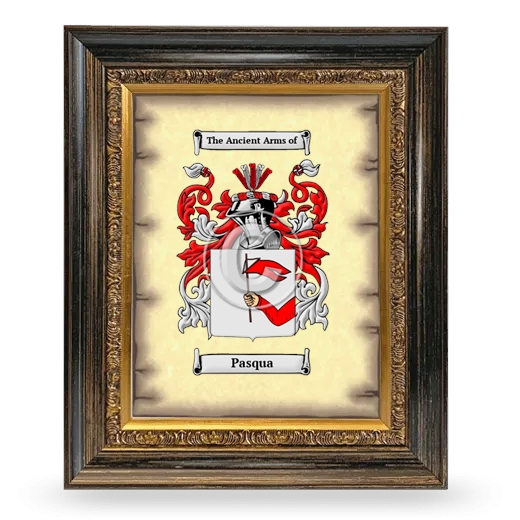 Pasqua Coat of Arms Framed - Heirloom