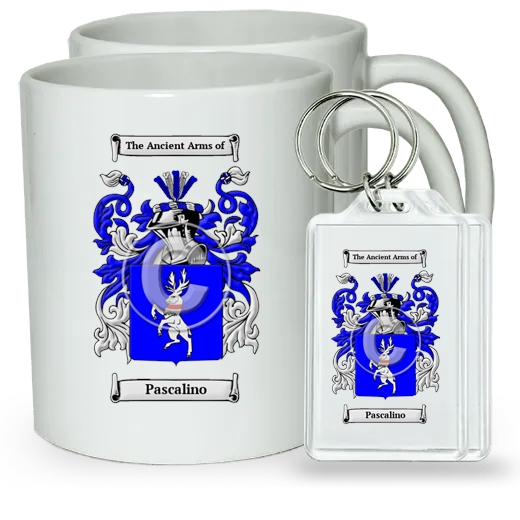 Pascalino Pair of Coffee Mugs and Pair of Keychains