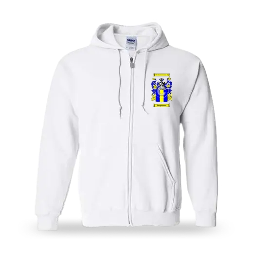 Pasquereau Unisex Coat of Arms Zip Sweatshirt - White