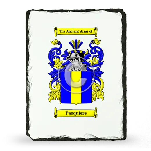 Pasquiere Coat of Arms Slate