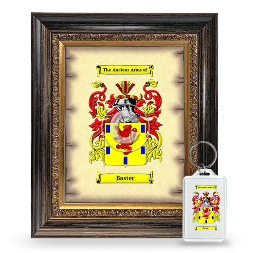 Baster Framed Coat of Arms and Keychain - Heirloom