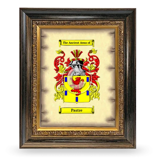 Pastre Coat of Arms Framed - Heirloom