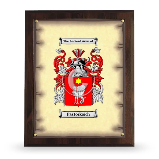 Pastorkoich Coat of Arms Plaque