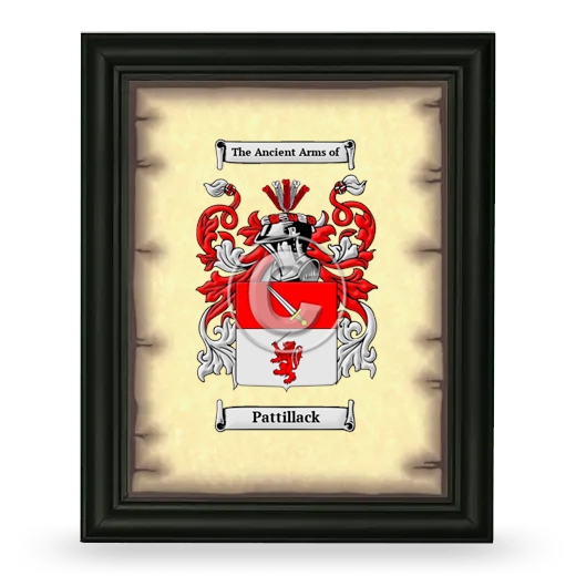 Pattillack Coat of Arms Framed - Black