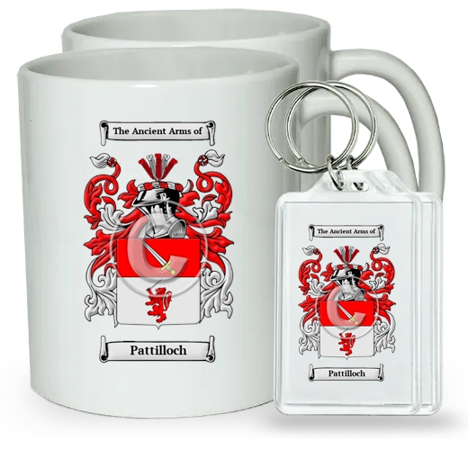 Pattilloch Pair of Coffee Mugs and Pair of Keychains