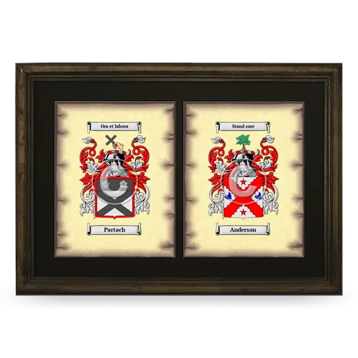 Double Coat of Arms Framed - Brown