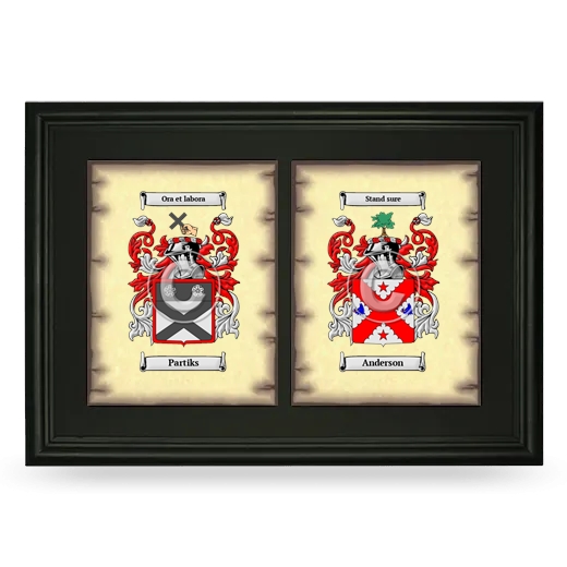 Double Coat of Arms Framed - Black