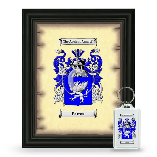 Patras Framed Coat of Arms and Keychain - Black