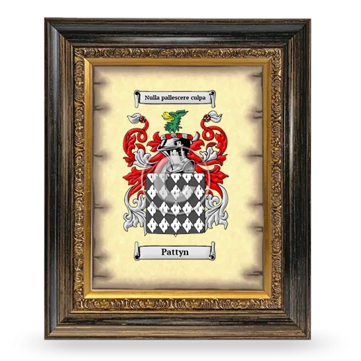 Pattyn Coat of Arms Framed - Heirloom