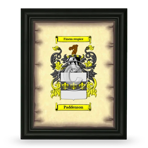 Paddenson Coat of Arms Framed - Black