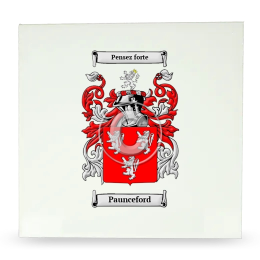 Paunceford Large Ceramic Tile with Coat of Arms