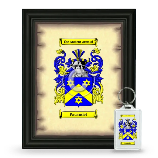 Pacandet Framed Coat of Arms and Keychain - Black