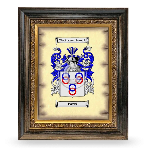 Pazzi Coat of Arms Framed - Heirloom