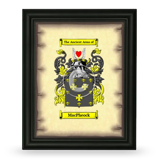 MacPheock Coat of Arms Framed - Black