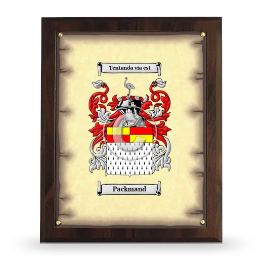 Packmand Coat of Arms Plaque