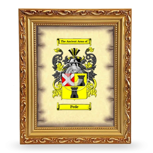 Pede Coat of Arms Framed - Gold