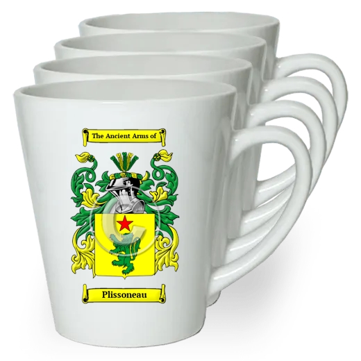 Plissoneau Set of 4 Latte Mugs