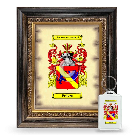 Pelizza Framed Coat of Arms and Keychain - Heirloom