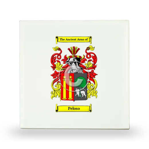 Peloso Small Ceramic Tile with Coat of Arms