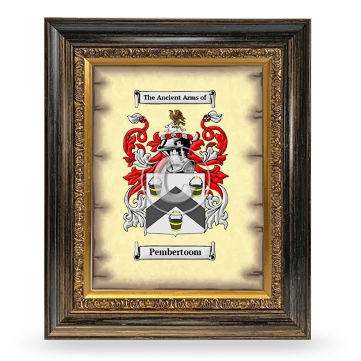 Pembertoom Coat of Arms Framed - Heirloom