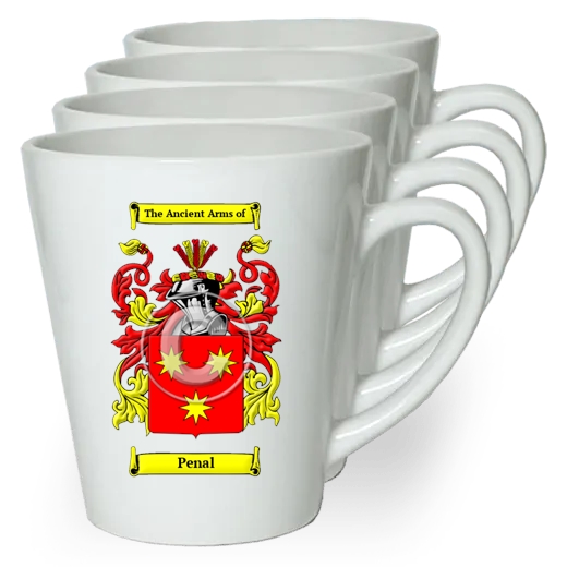 Penal Set of 4 Latte Mugs